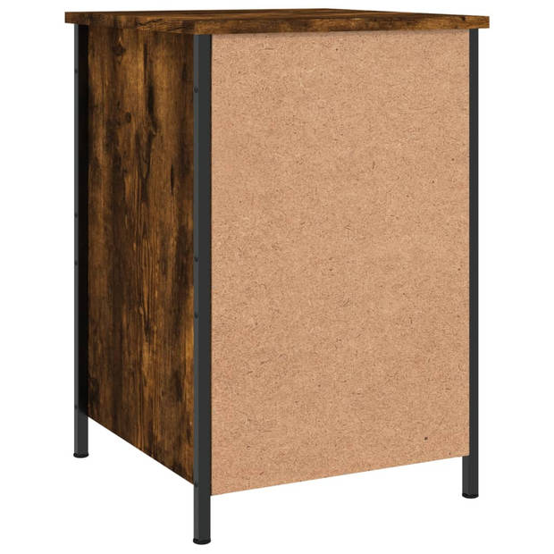 vidaXL Nachtkastjes 2 st 40x42x60 cm bewerkt hout gerookt eikenkleurig