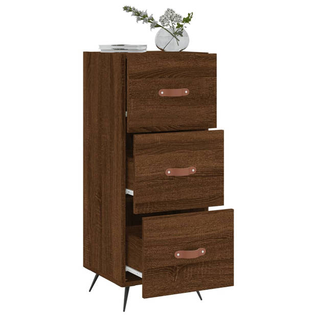 The Living Store Dressoir - moderne - bijzetkast - 34.5 x 34 x 90 cm - ken- bruineiken