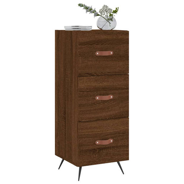 vidaXL Dressoir 34,5x34x90 cm bewerkt hout bruin eikenkleur