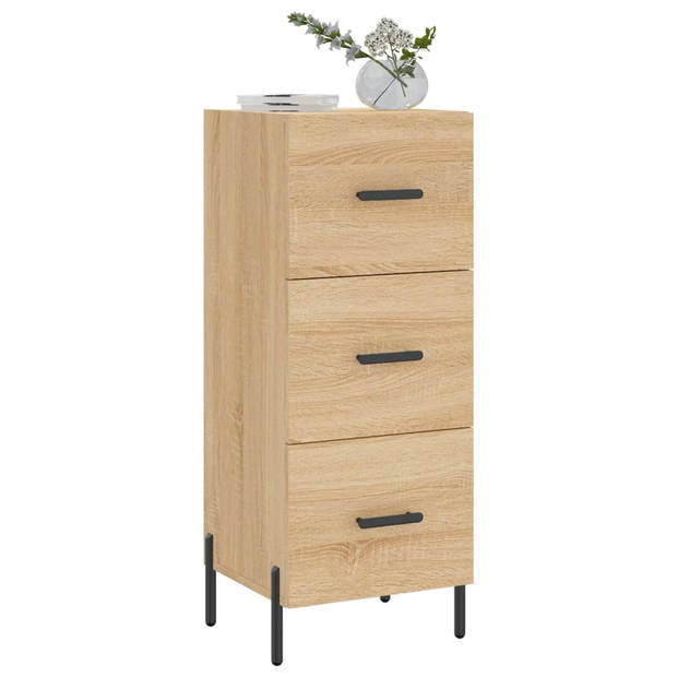 vidaXL Dressoir 34,5x34x90 cm bewerkt hout sonoma eiken