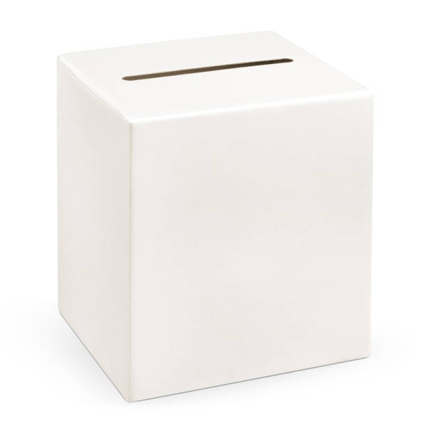 PartyDeco enveloppendoos Cream - Bruiloft - creme/wit - karton - 24 x 24 cm - Feestdecoratievoorwerp