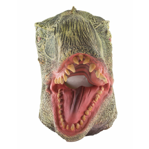 Funny Fashion Dierenmasker/verkleed masker - dinosaurus - latex - volwassenen - Verkleedmaskers