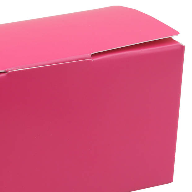 Santex cadeaudoosje/bonbondoosje - 12 x 6 cm - Bruiloft bedankje - 25x stuks - fuchsia/roze - 250 gram - Cadeaudoosjes