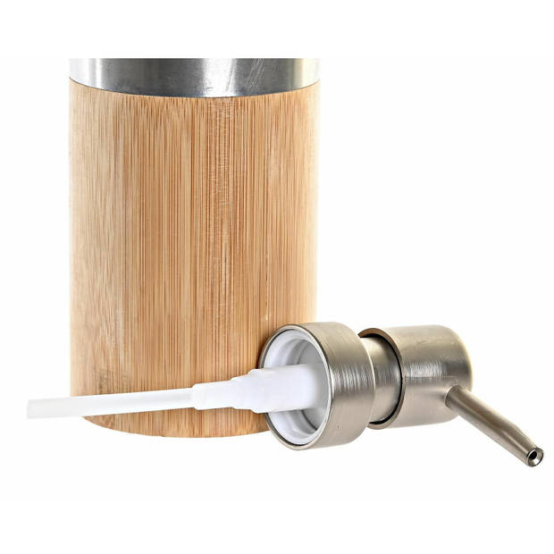 Zeeppompje/dispenser bruin bamboe hout 7 x 17 cm - Zeeppompjes