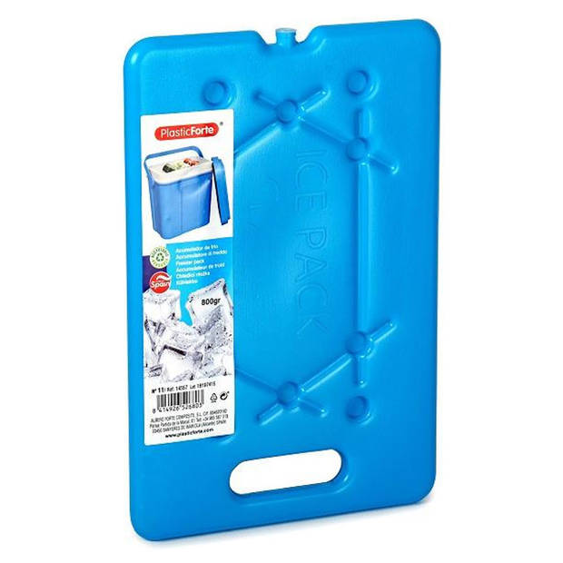 Plasticforte koelelementen 200 gram - 5x - 11 x 16 x 1.5 cm - blauw - voor koelbox en koeltas - Koelelementen