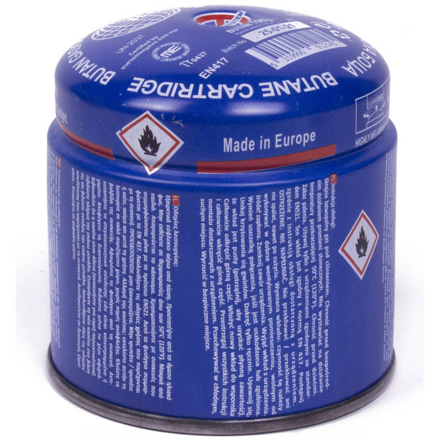 Gasbrander/soldeerbrander - verstelbaar - blauw - incl. 2x gas navulling 190 gram - Aansteker