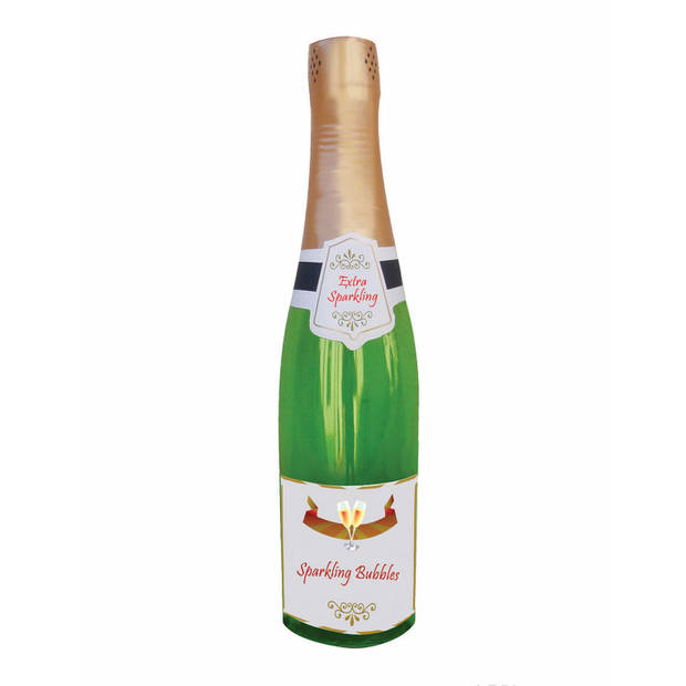 Funny Fashion - Opblaasbare champagne fles - Fun/fop/party/oud jaar/Bruiloft - versiering/decoratie - 76 cm - Opblaasfig
