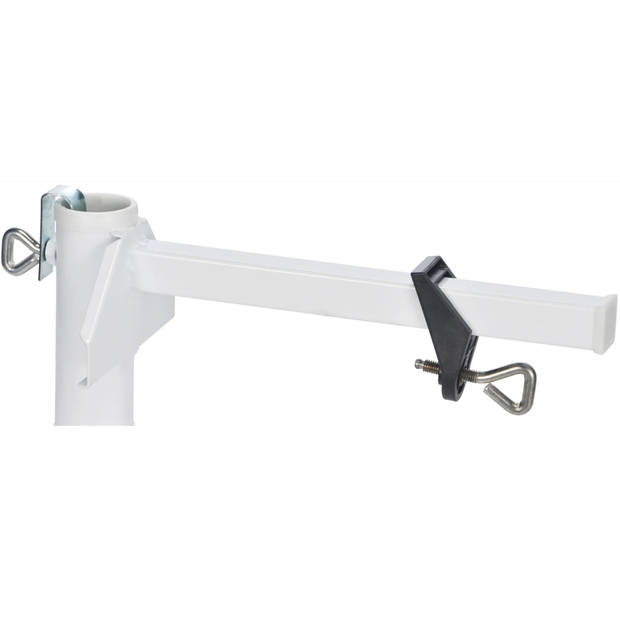 Parasolhouder - voor balkon - wit - metaal -&nbsp;3,8 cm - Parasolvoeten