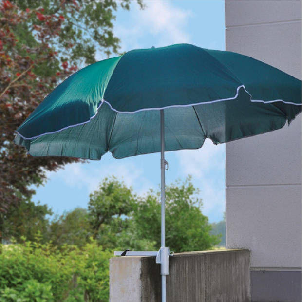 Parasolhouder - voor balkon - wit - metaal -&nbsp;3,8 cm - Parasolvoeten