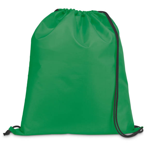 Gymtas/lunchtas/zwemtas met rijgkoord - voor kinderen - groen - 35 x 41 cm - Rugzak