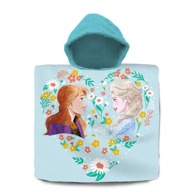 Disney Frozen bad cape/poncho - 60 x 120 cm - katoen - voor kinderen - Badcapes