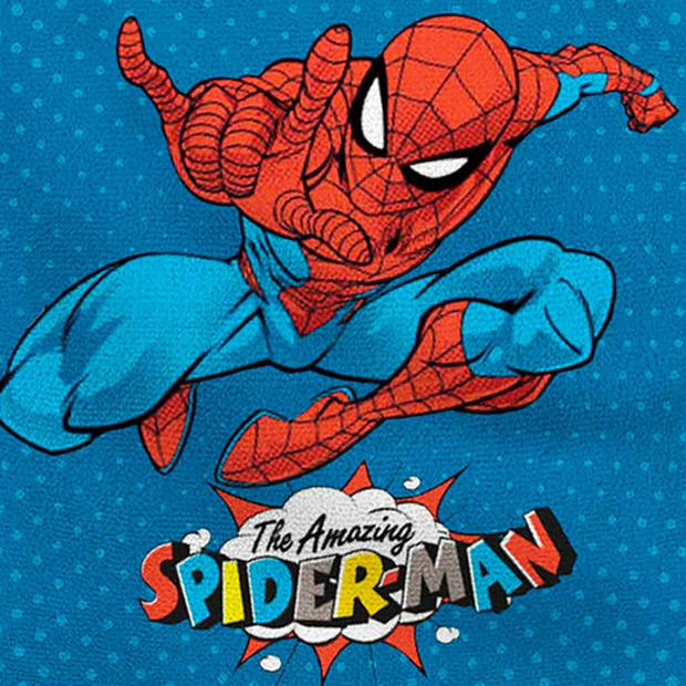 Marvel Spiderman bad cape/poncho - 60 x 120 cm - katoen - voor kinderen - Badcapes