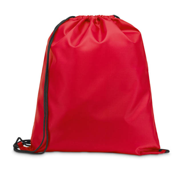 Gymtas/lunchtas/zwemtas met rijgkoord - voor kinderen - rood - 35 x 41 cm - Rugzak