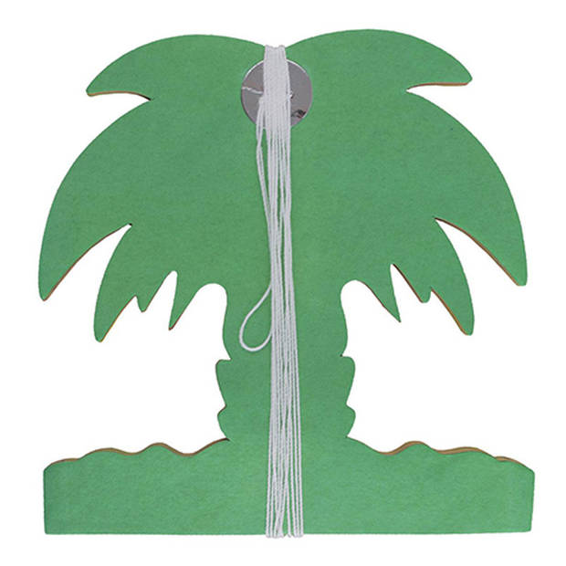 Funny Fashion Hawaii palmbomen thema feestslinger - 2x - gekleurd - 400 cm - papier - Feestslingers