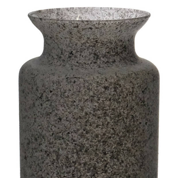 Bloemenvaas Dubai - grijs graniet - glas - D14 x H20 cm - Vazen
