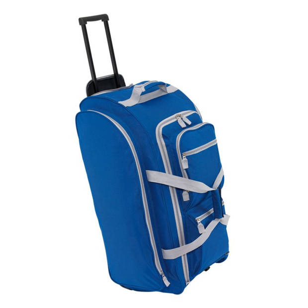 Reistas/weekendtas trolley model Greenland - 75 x 30 x 33 cm - 9 vakken - blauw - Reistas (volwassen)