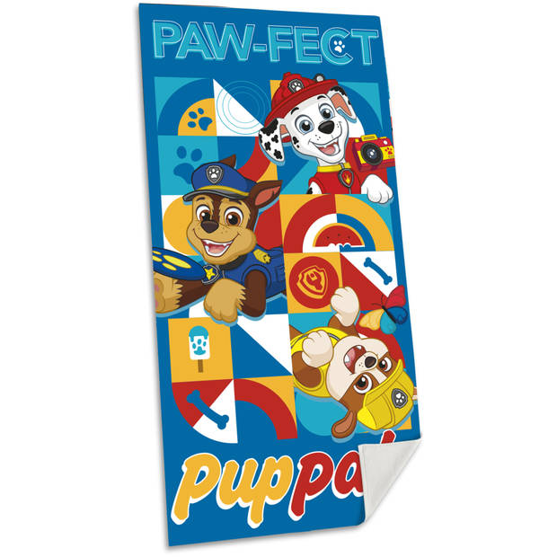 Paw Patrol Set bad cape/poncho en strand/badlaken - voor kinderen - Badcapes