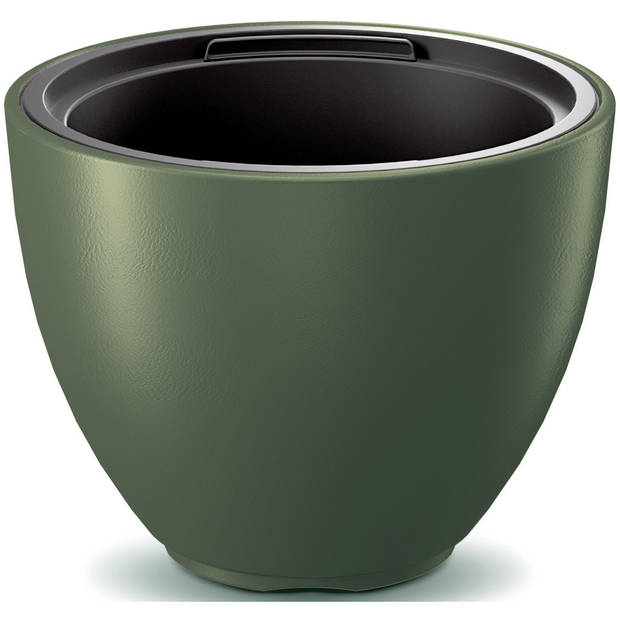 Prosperplast Plantenpot/bloempot Sevilla - 2x - buiten/binnen - kunststof - dennengroen - D39 x H30 cm - Plantenpotten