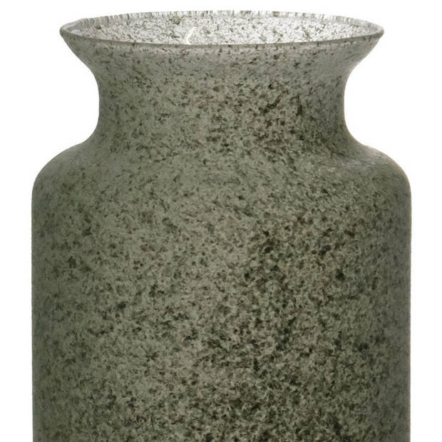 Bloemenvaas Dubai - groen graniet - glas - D14 x H20 cm - Vazen