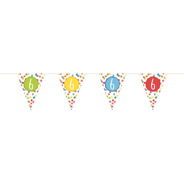 Leeftijd verjaardag 6 jaar geworden feestpakket vlaggetjes/ballonnen - Feestpakketten