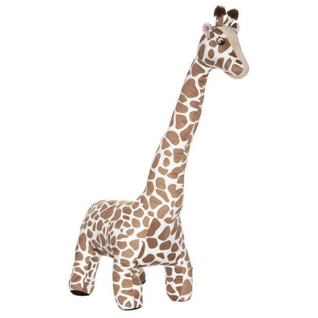 Atmosphera Giraffe knuffel van zachte pluche - gevlekt patroon - 100 cm - Extra groot - Knuffeldier