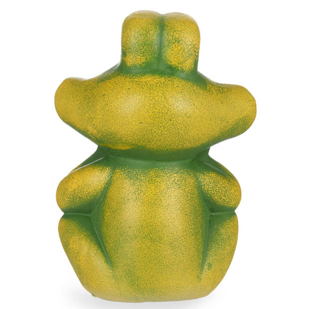Ibergarden Tuinbeeld kikker - keramiek - H23 cm - groen mix kleuren - Tuinbeelden