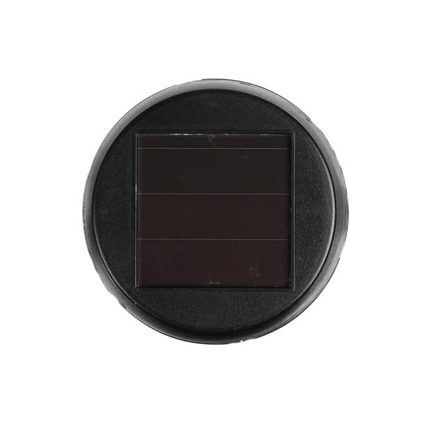 Benson Solar tuinlamp - 4x - zwart - LED flame effect - oplaadbaar - D12 x H74 cmA - Fakkels
