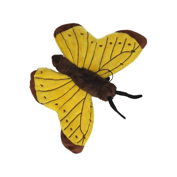 Set van 2x stuks pluche vlinder knuffeldieren van 21 cm - Knuffeldier