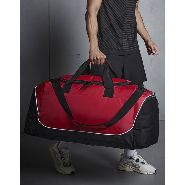 Quadra Reistas/weekendtas/sporttas model Holiday XXL - 85 x 38 x 35 cm - 3 vakken - rood/zwart - Reistas (volwassen)