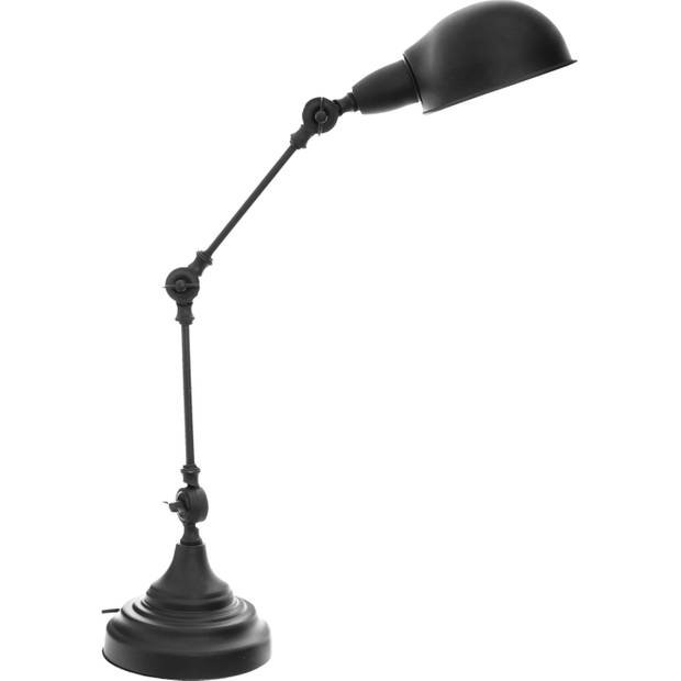 Atmosphera Tafellamp/bureaulampje Design Light Classic - zwart - H55 cm - Bureaulampen