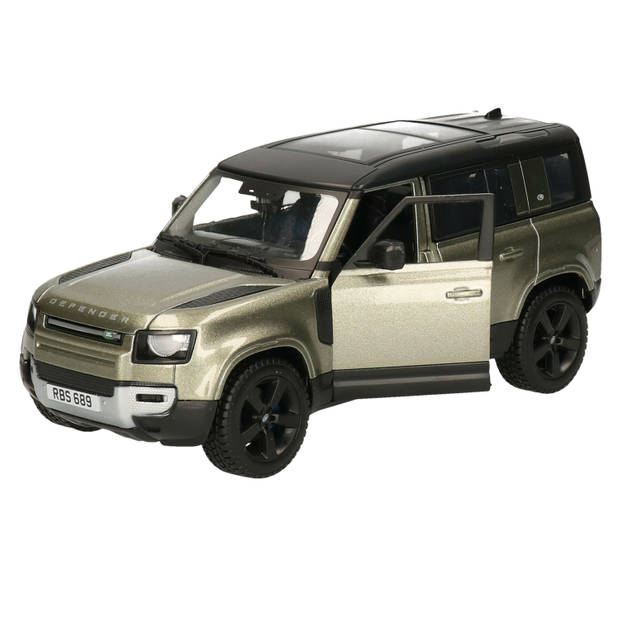 Modelauto/speelgoedauto Land Rover Defender schaal 1:24/21 x 8 x 8 cm - Speelgoed auto's