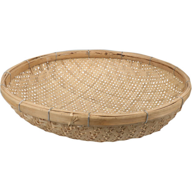 Broodmand rond - gevlochten bamboe hout - D41 cm - broodmand