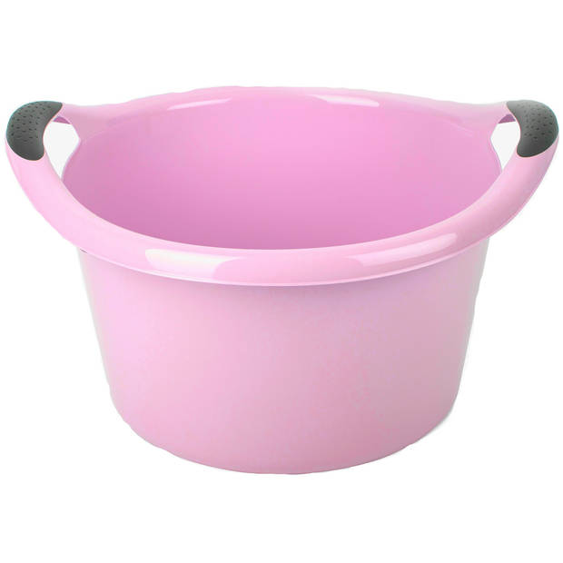 Afwasbak teil - 15 liter - licht roze - kunststof - 42 x 39,5 x 25 cm - Afwasbak