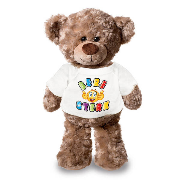 Beterschap teddybeer voor kind - beresterk - 24 cm - beterschap/cadeau knuffelbeer - Knuffelberen