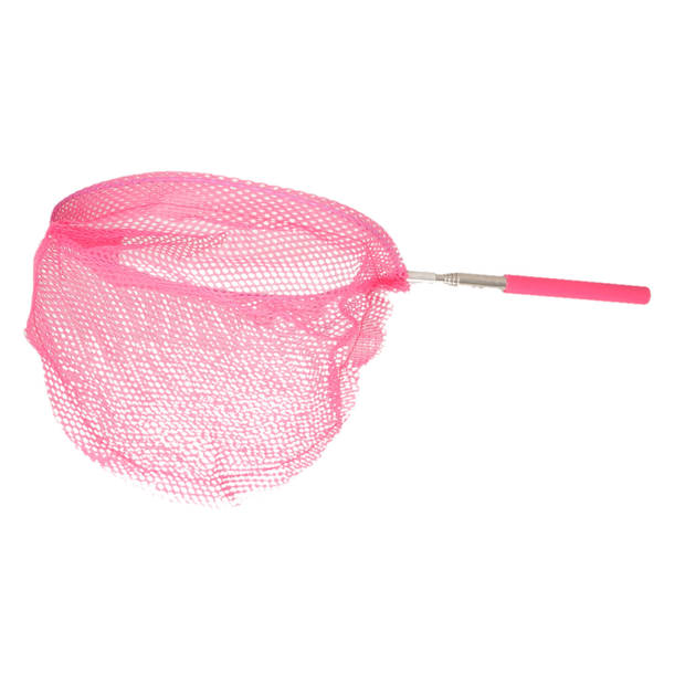 Gebro Vlindernet/insectennet - neon roze - metaal - 86 cm - Vlindernetjes