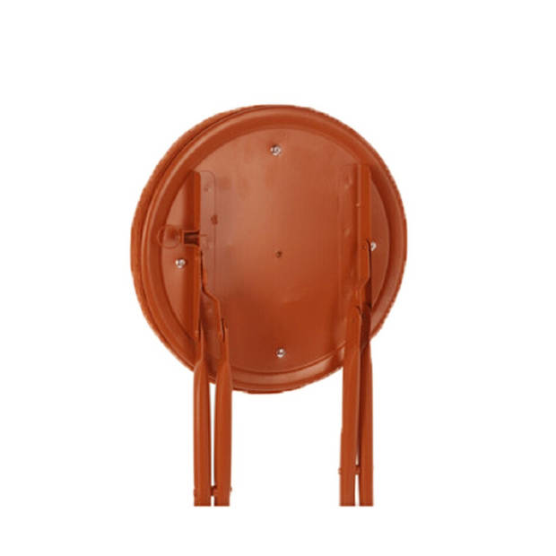 Home & Styling Bijzet krukje/stoel - 2x - Opvouwbaar - bruin Ribcord - D33 x H49 cm - Krukjes