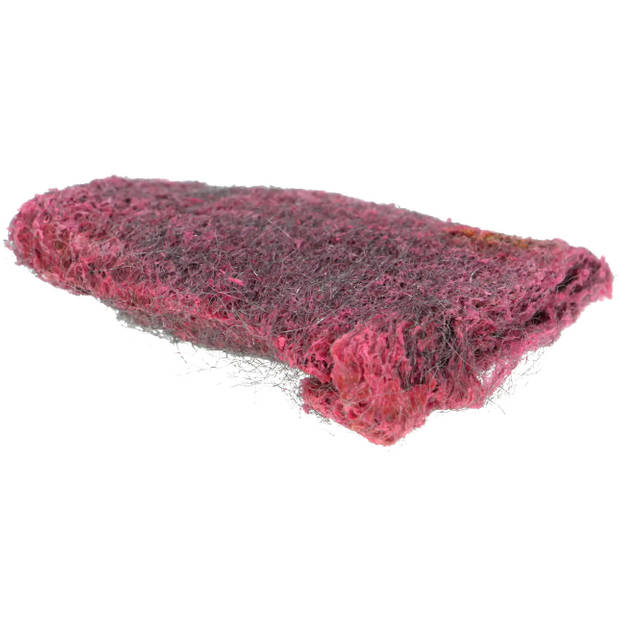 Ibex Zeepwolsponsjes - 2x - hardnekkig vuil - metaal - zilver/roze - Sponzen