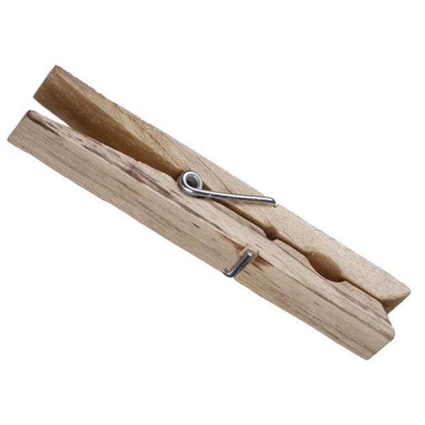 Bamboe wasknijpers - 96x - hout - 7 cm - Knijpers