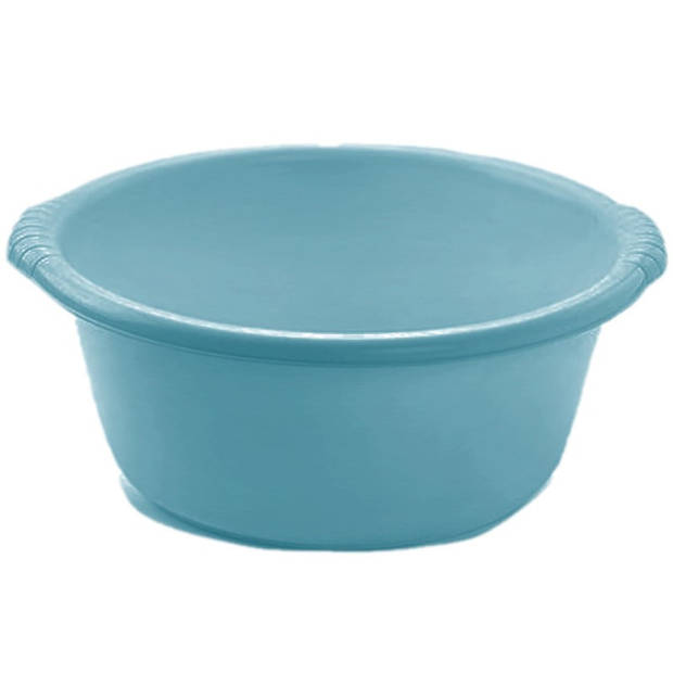 Kunststof teiltje/afwasbak rond 6 liter turquoise - Afwasbak