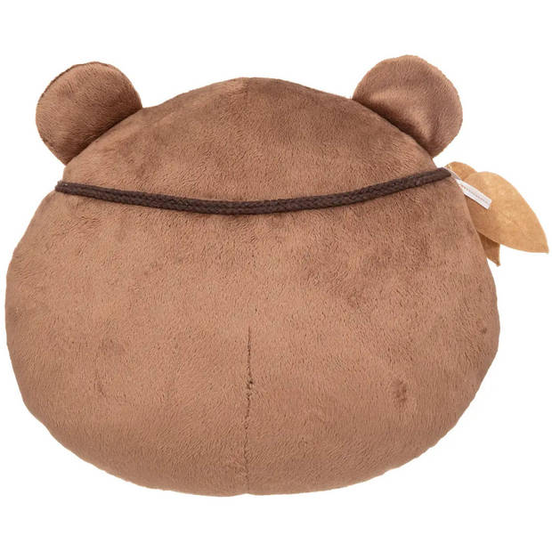 Atmosphera Dieren sierkussen kinderkamer - bruine beer - 30 cm - polyester - Sierkussens