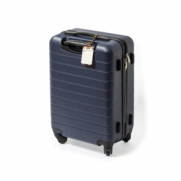 Kofferlabel van organisch eco tarwestro - wit - 10 x 5 cm - reiskoffer/handbagage labels - Bagagelabels
