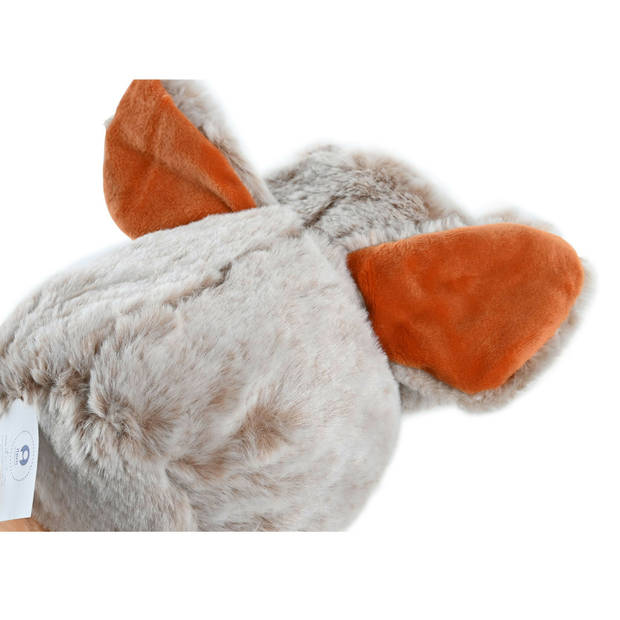Items speelgoed Uil vogel knuffeldier van zachte pluche - lichtbruin - 20 cm - Vogel knuffels