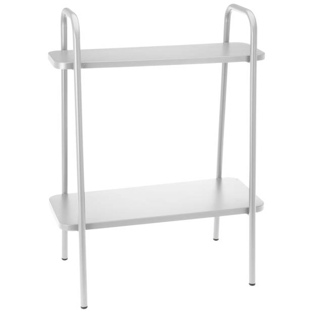 Pro Garden Plantenrek/plantentafel - wit - metaal - 50 x 26 x 66 cm - binnen en buiten - Plantenrekjes