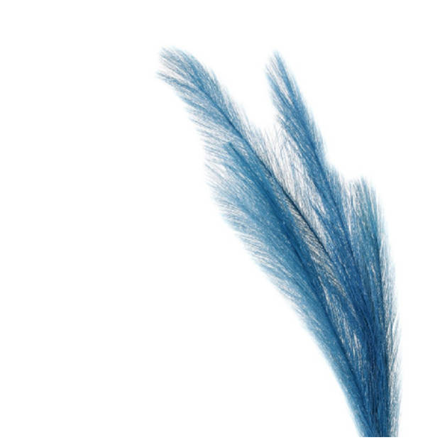 Kunstgras/rietgras/takken/losse steel - pluimen pampasgras - blauw - 80 cm - Kunsttakken