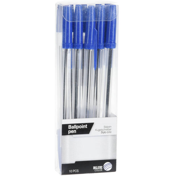 Balpennen set - 50x - schrijfmaterialen - kleur blauw - Pennen