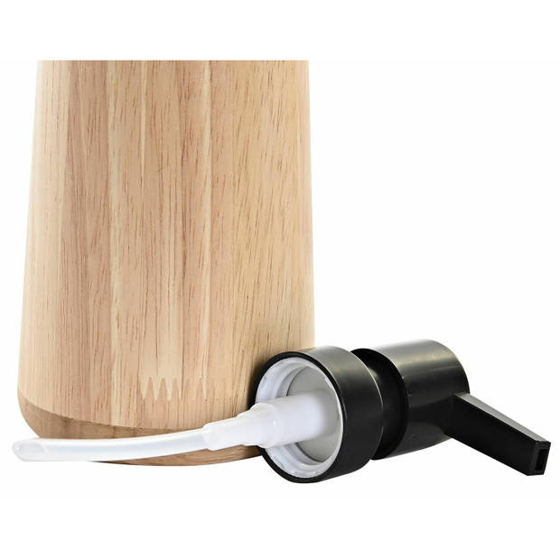 Zeeppompje/dispenser bruin bamboe hout 8 x 16 cm - Zeeppompjes