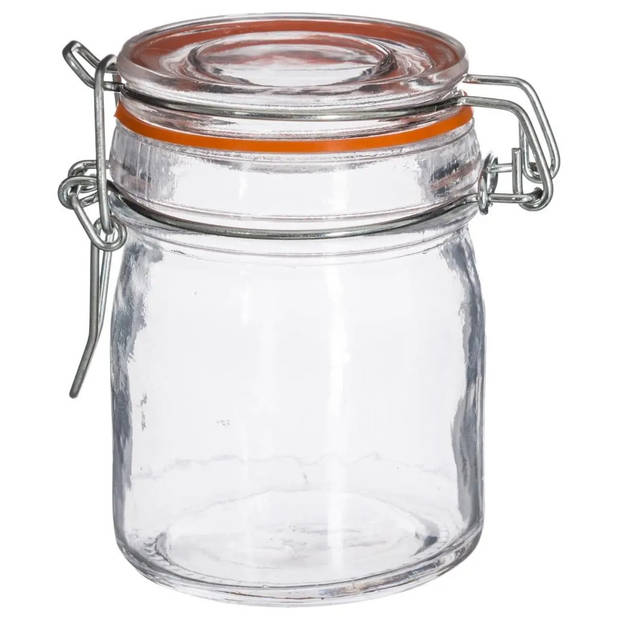 Secret de Gourmet Inmaakpot/voorraadpot - 8x stuks - 150 ml - glas met beugelsluiting - weckpot - Voorraadpot