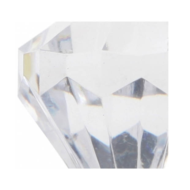 Hobby/decoratie nep diamantjes/steentjes - 12x - transparant - D2,2 x H2,8 cm - Hobbydecoratieobject