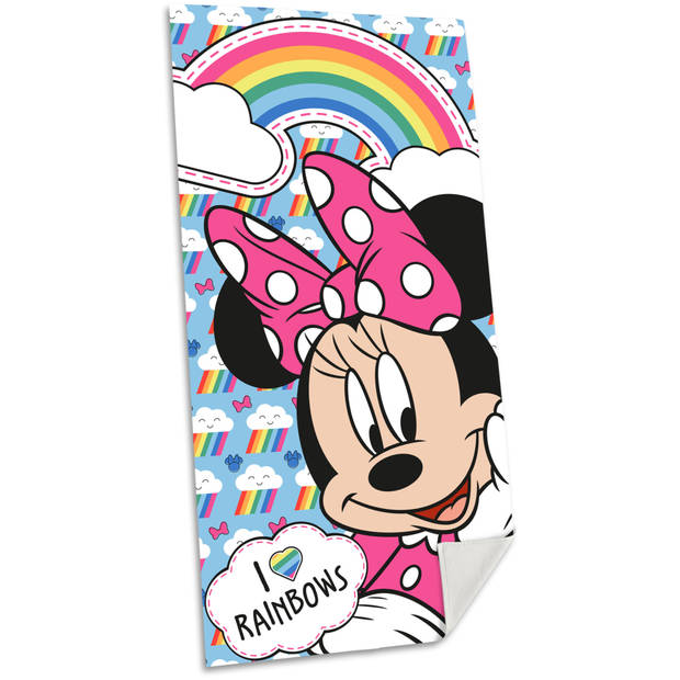 Disney Minnie Mouse Set bad cape/poncho en strand/badlaken - voor kinderen - Badcapes