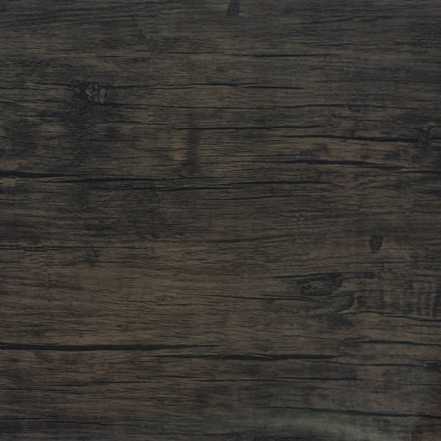 Decoratie plakfolie - 2x - donkerbruin hout patroon - 45 cm x 2 m - zelfklevend - Meubelfolie